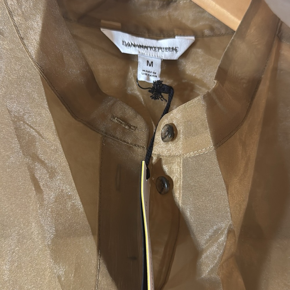 NWT! Banana Republic Organza Maxi Shirt Dress - Size Medium - Picture 8 of 10